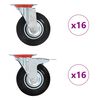 vidaXL 32 pcs rodas girat&oacute;rias 125 mm