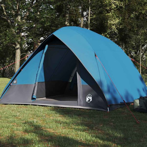 vidaXL Barraca de Camping com telhado Azul 275 x 230 x 140 cm tafetá