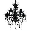 Lustre preto com 5 l&acirc;mpadas