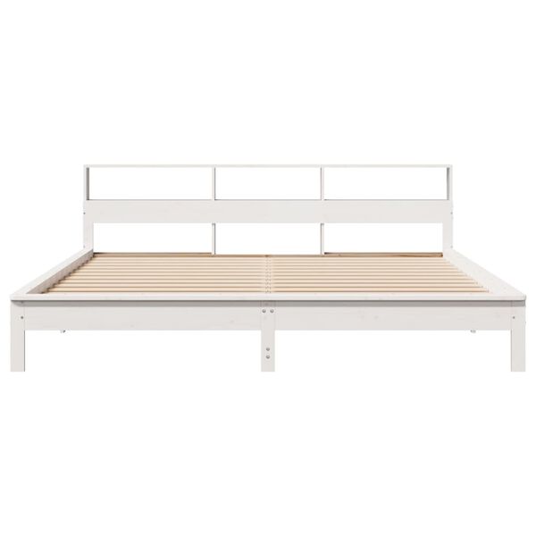 vidaXL Cama sem colch&atilde;o 180x200 cm madeira de pinho maci&ccedil;a branco