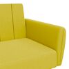 vidaXL Sof&aacute;-cama 2 lugares c/ apoio de p&eacute;s veludo amarelo