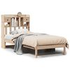 vidaXL Cama com estante sem colch&atilde;o 90x200 cm pinho maci&ccedil;o