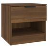 vidaXL Mesa de cabeceira derivados de madeira carvalho castanho