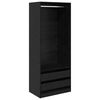 vidaXL Guarda-roupa Carvalho Preto 80 x 50 x 200 cm