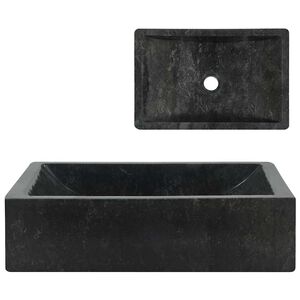 vidaXL Lavat&oacute;rio 45x30x12 cm m&aacute;rmore preto brilhante