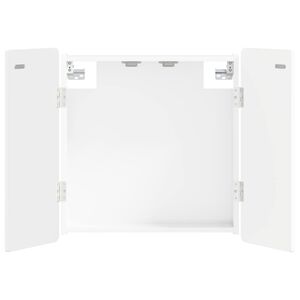 vidaXL Arm&aacute;rio para Dartboard ZWOLLE Branco Brilhante