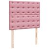vidaXL Cama boxspring com colch&atilde;o 120x200 cm veludo rosa