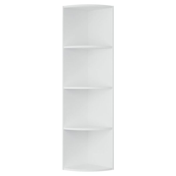 vidaXL Estante de p&eacute; para canto 40x41,5x180 cm aglomerado branco