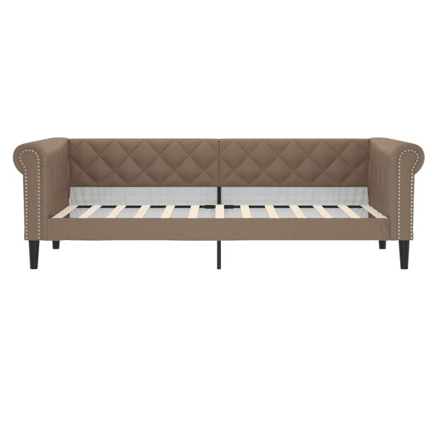 vidaXL Sof&aacute;-cama 80x200 cm couro artificial cor cappuccino