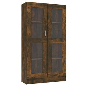 vidaXL Vitrine 82,5x30,5x150 cm derivados de madeira carvalho fumado