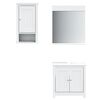 vidaXL 3 pcs conjunto de m&oacute;veis para WC BERG pinho maci&ccedil;o branco
