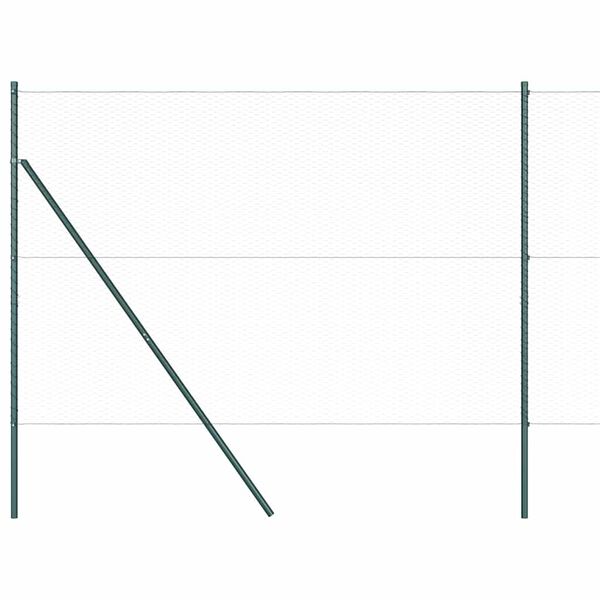 vidaXL Poste de Cerca Cinzeto 100 x 1,6 m (malha de 25 mm) A&ccedil;o e PVC