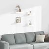 vidaXL Prateleiras de parede suspensas 4 pcs 23x23,5x3,8cm MDF branco