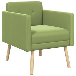 vidaXL Poltrona Verde Claro Veludo