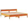 vidaXL Cama sem colch&atilde;o 180x200 cm pinho maci&ccedil;o castanho-mel