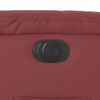 vidaXL Poltrona reclin&aacute;vel el&eacute;trica couro artificial vermelho tinto