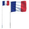 vidaXL Bandeira da Fran&ccedil;a e mastro 5,5 m alum&iacute;nio