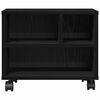 vidaXL Suporte para Impressora Carvalho Preto 41 x 32 x 34,5 cm