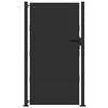 vidaXL Port&atilde;o de Jardim Preto 110 x 180 cm A&ccedil;o revestido a p&oacute;