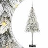 vidaXL &Aacute;rvore de Natal com 300 LEDs com suporte Branco 180 cm PE e A&ccedil;o