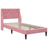 vidaXL Estrutura de cama com colch&atilde;o Rosa 90 x 200 cm Veludo