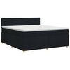 vidaXL Cama box spring com colch&atilde;o Preto 140 x 200 cm Tecido