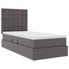 vidaXL Cama com Armazenamento Cinzeto 90 x 190 cm Couro Sint&eacute;tico