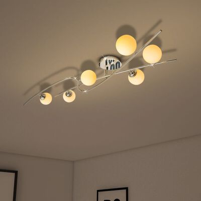 vidaXL Candeeiro de teto com 6 lâmpadas LED G9 240 W