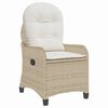 vidaXL Poltrona reclin&aacute;vel com almofada Bege 56 x 66 x 95 cm vime PE