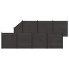 vidaXL Painel de Cerca 8 pcs WPC e Alum&iacute;nio Preto