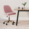 vidaXL Cadeira de jantar girat&oacute;ria veludo rosa
