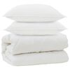 vidaXL Duvet com Travesseiros 3 unid. Branco Microfibra