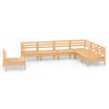 vidaXL 7 pcs conjunto lounge de jardim pinho maci&ccedil;o