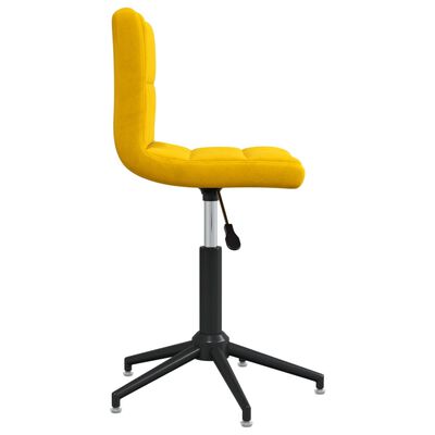 vidaXL Cadeira de escritório giratória veludo amarelo mostarda