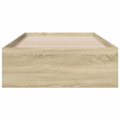 vidaXL Estrutura de cama c/ gavetas derivados madeira carvalho sonoma