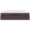 vidaXL Estrutura de cama otomana com colch&atilde;o 180x200cm castanho escuro