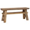 vidaXL banco Natural 100 x 29 x 43,5 cm Madeira de Teca S&oacute;lida