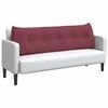vidaXL Travesseiro para Costas Vinho Vermelho 160 x 24 x 50 cm tecido