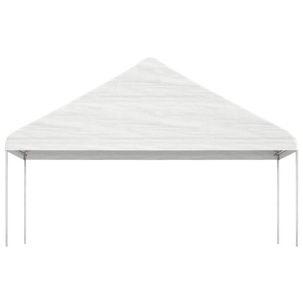 vidaXL Gazebo com telhado 15,61x5,88x3,75 m polietileno branco