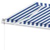 vidaXL Toldo autom&aacute;tico independente 300x250 cm azul e branco