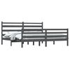 vidaXL Estrutura de cama 200x200 cm pinho maciço cinzento