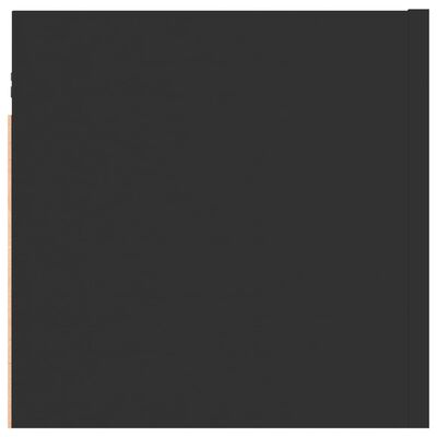 vidaXL Mesa de cabeceira 30,5x30x30 cm contraplacado preto