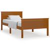 vidaXL Estrutura de cama 100x200 cm madeira pinho maci&ccedil;o castanho mel