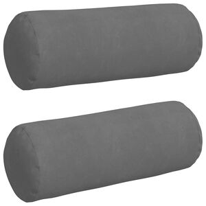 vidaXL Almofadas de Apoio 2 pcs Cinza Escuro &Oslash; 25 x 70 cm