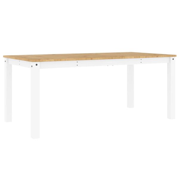 vidaXL Mesa de jantar Panama 180x90x75 cm madeira pinho maci&ccedil;a branco