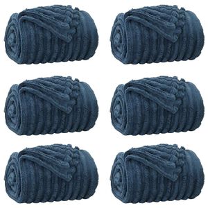 vidaXL Cobertores de Sof&aacute; 6 unid. Azul Marinho 200 x 150 cm 4.75 kg L&atilde;