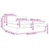 vidaXL Estrutura de cama otomana com colch&otilde;es tecido creme 180x200cm