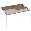 vidaXL Gazebo com telhado retr&aacute;til 400x300x233 cm cinzento-acastanhado