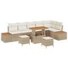 vidaXL Conjunto de Sof&aacute; de Jardim com almofada 9 pcs Bege e Creme