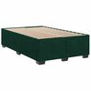 vidaXL Cama boxspring com colch&atilde;o 120x200 cm veludo verde-escuro